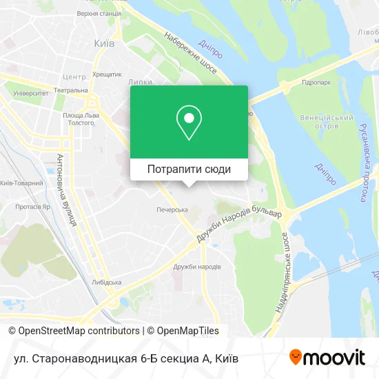 Карта ул. Старонаводницкая 6-Б секциа А