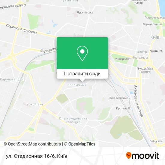 Карта ул. Стадионная 16/6