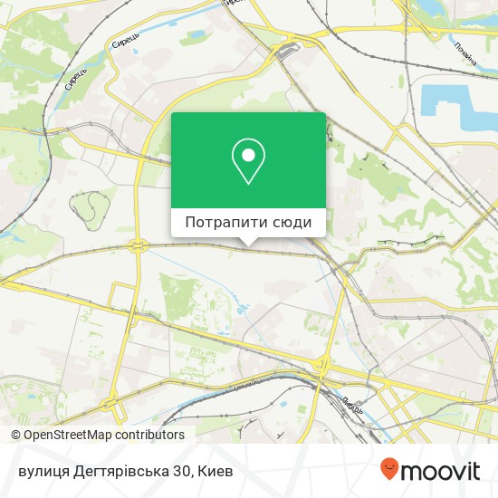 Карта вулиця Дегтярівська 30
