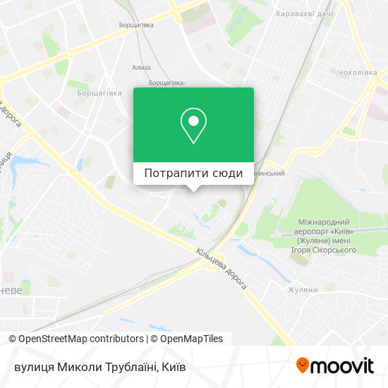 Карта вулиця Миколи Трублаїні