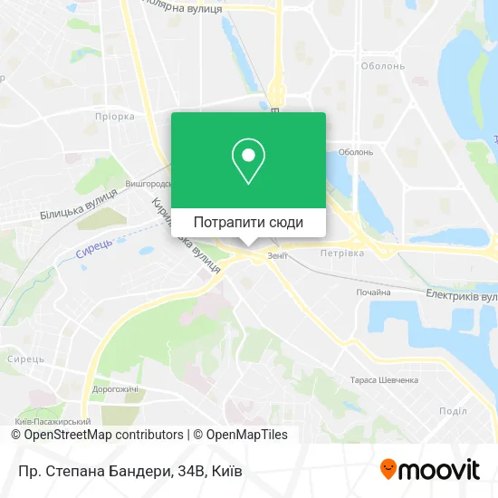 Карта Пр. Степана Бандери, 34В