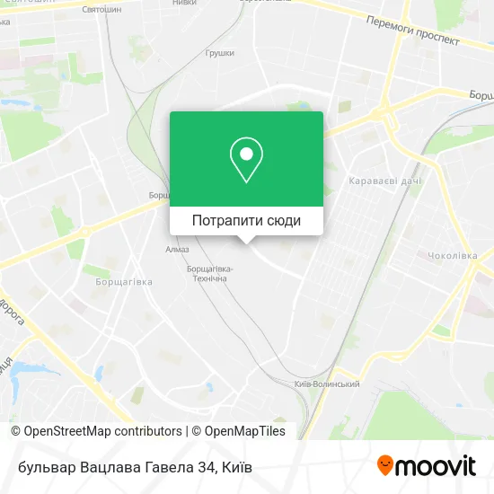 Карта бульвар Вацлава Гавела 34