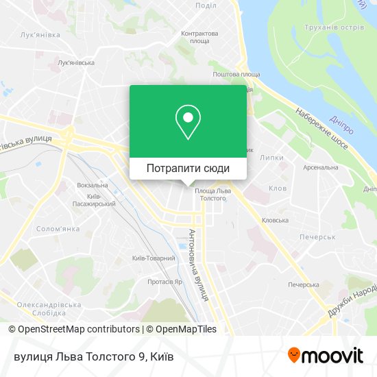 Карта вулиця Льва Толстого 9