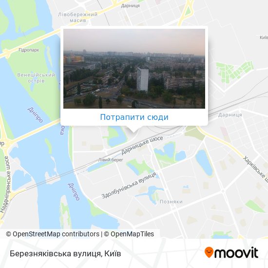 Карта Березняківська вулиця
