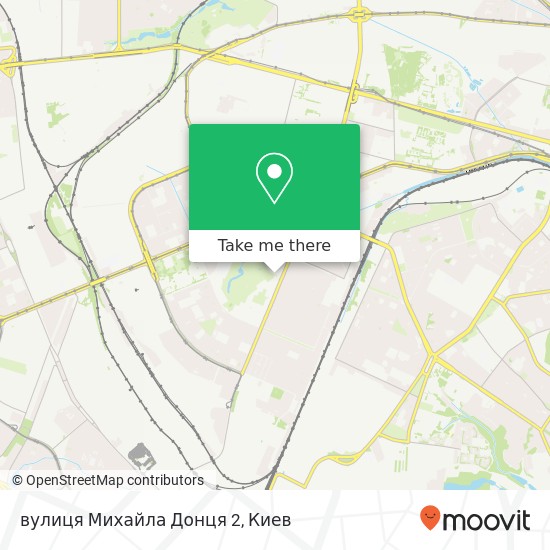 Карта вулиця Михайла Донця 2