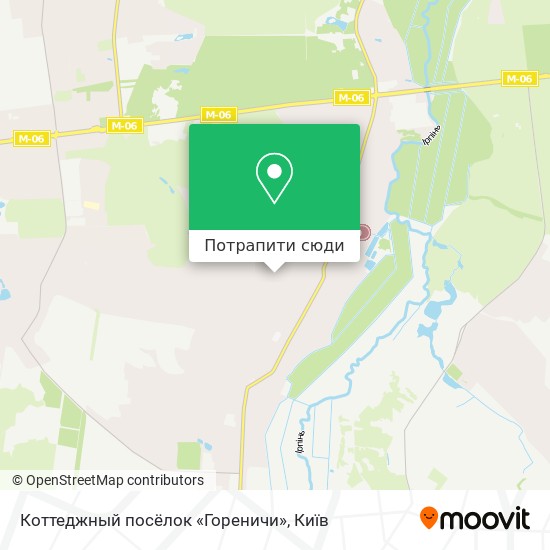 Карта Коттеджный посёлок «Гореничи»