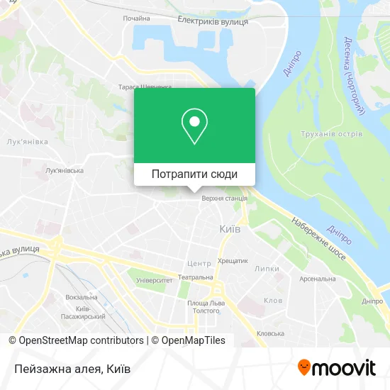 Карта Пейзажна алея