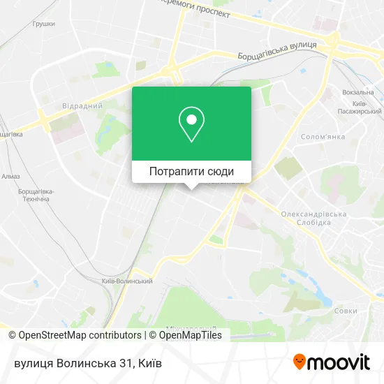 Карта вулиця Волинська 31