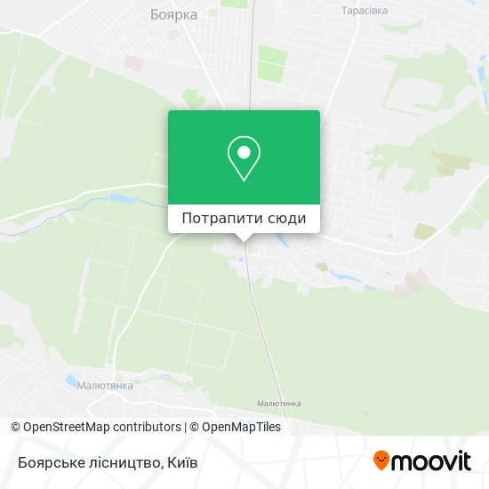 Карта Боярське лiсництво