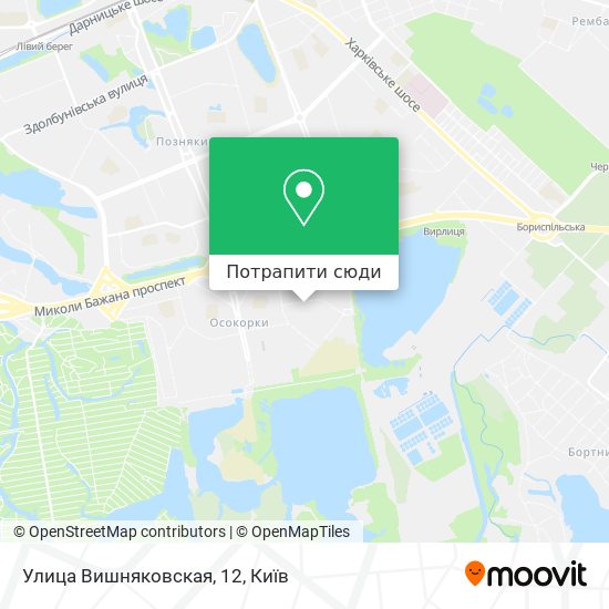 Карта Улица Вишняковская, 12