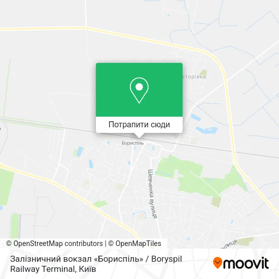 Карта Залізничний вокзал «Бориспіль» / Boryspil Railway Terminal