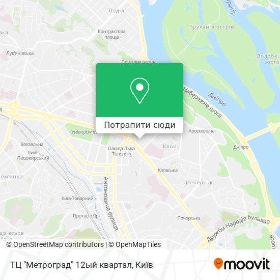 Карта ТЦ "Метроград" 12ый квартал