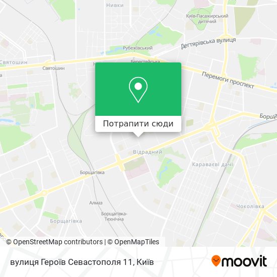 Карта вулиця Героїв Севастополя 11