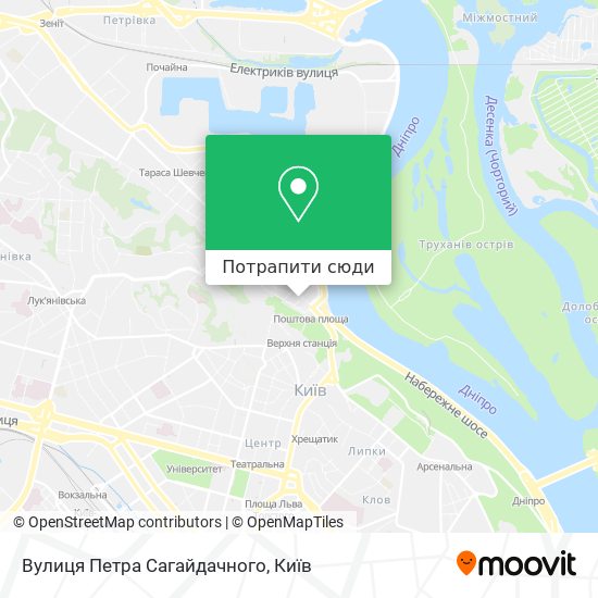 Карта Вулиця Петра Сагайдачного