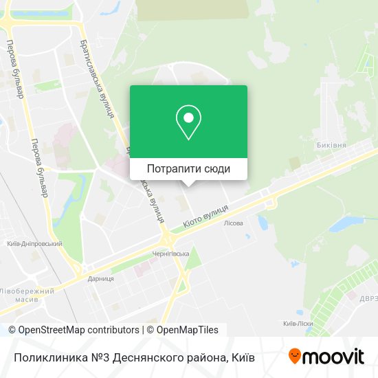 Карта Поликлиника №3 Деснянского района