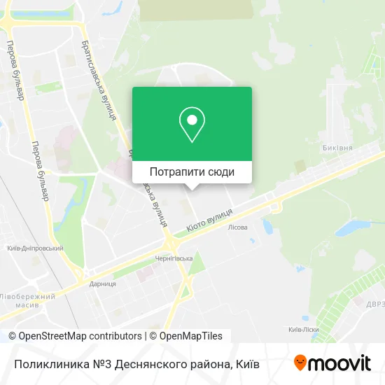Карта Поликлиника №3 Деснянского района