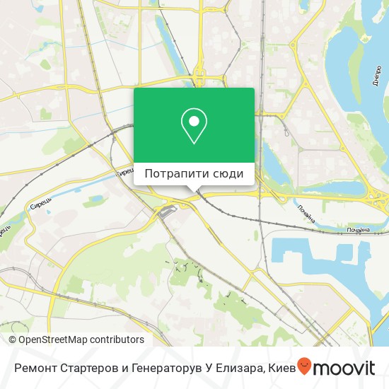 Карта Ремонт Стартеров и Генераторув У Елизара