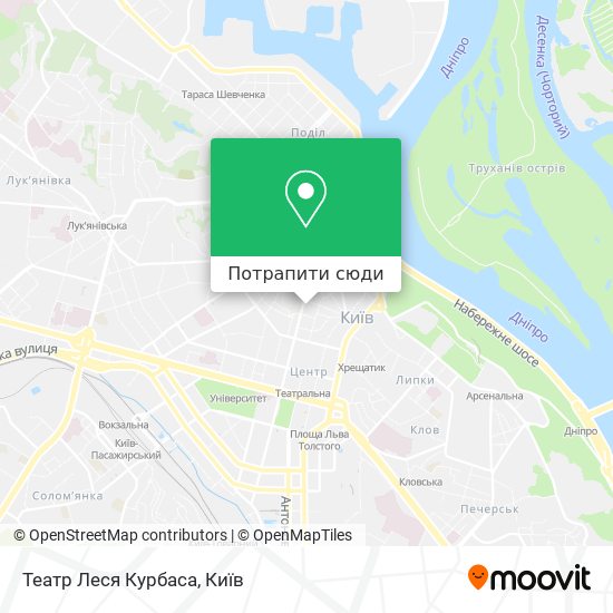 Карта Театр Леся Курбаса