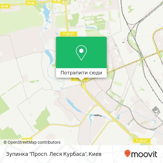 Карта Зупинка "Просп. Леся Курбаса"