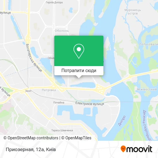 Карта Приозерная, 12а