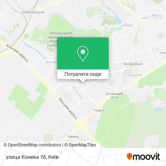 Карта улица Конева 7б