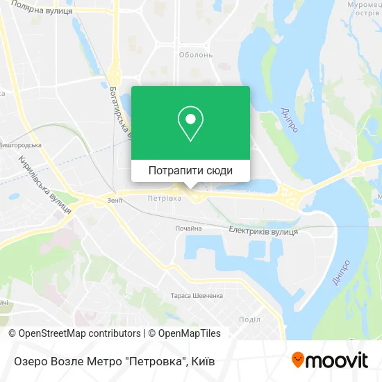 Карта Озеро Возле Метро "Петровка"