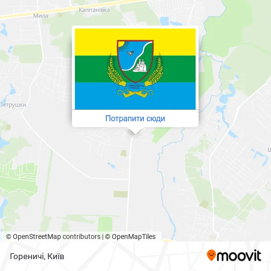 Карта Гореничі