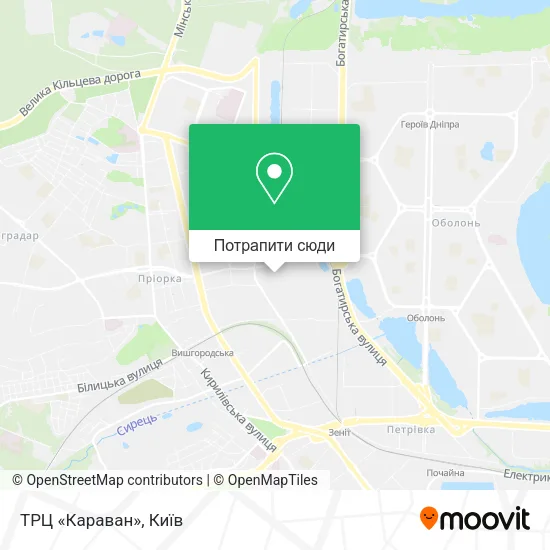 Карта ТРЦ «Караван»