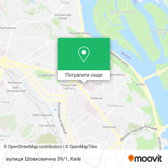 Карта вулиця Шовковична 39/1