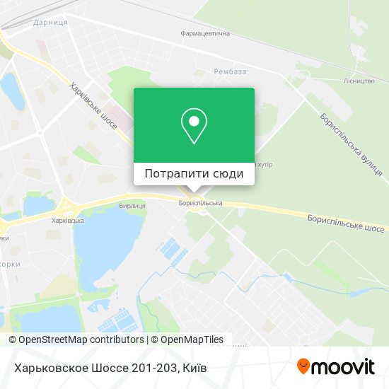 Карта Харьковское Шоссе 201-203