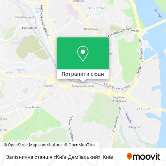 Карта Залізнична станція «Київ-Деміївський»