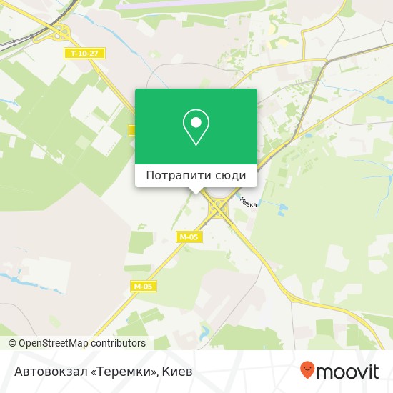Карта Автовокзал «Теремки»