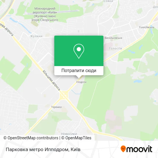 Карта Парковка метро Ипподром