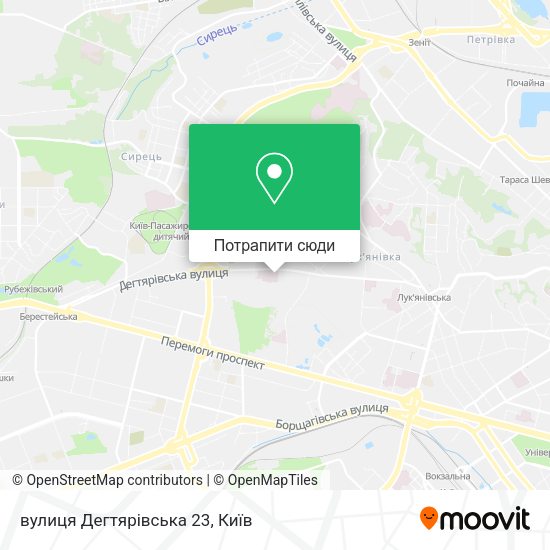 Карта вулиця Дегтярівська 23