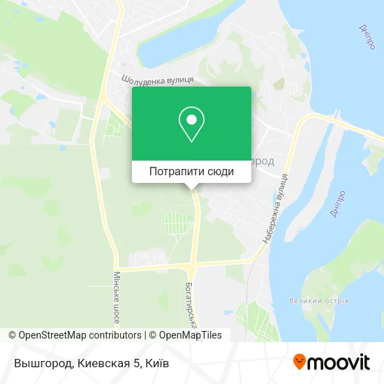 Карта Вышгород, Киевская 5