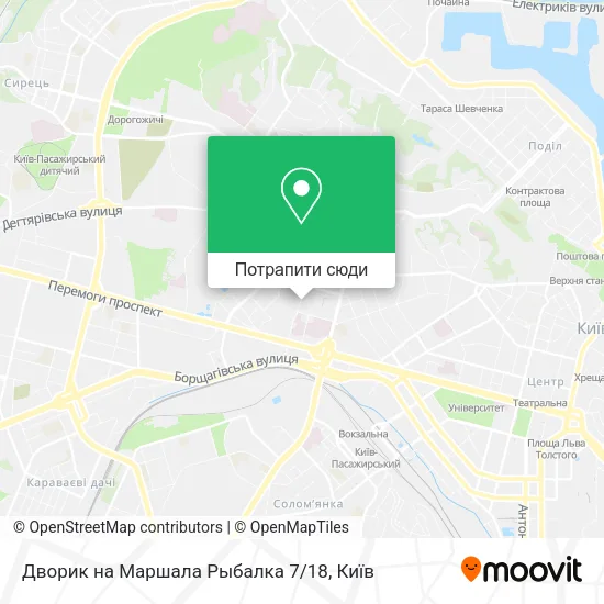 Карта Дворик на Маршала Рыбалка 7/18