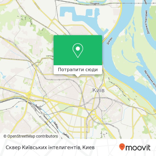 Карта Сквер Київських інтелигентів