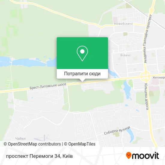 Карта проспект Перемоги 34