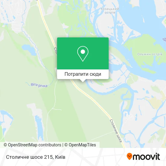 Карта Столичне шосе 215