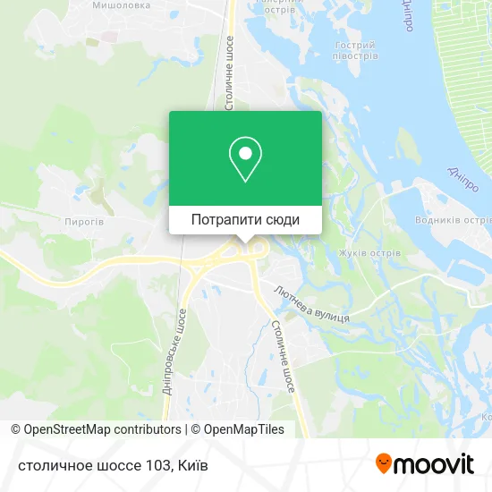 Карта столичное шоссе 103