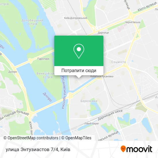 Карта улица Энтузиастов 7/4
