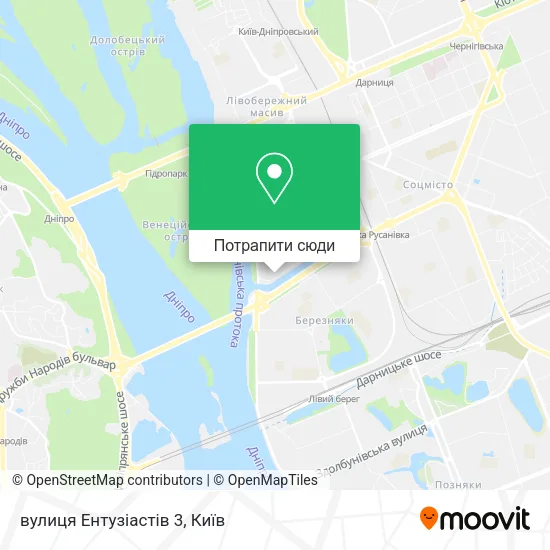 Карта вулиця Ентузіастів 3