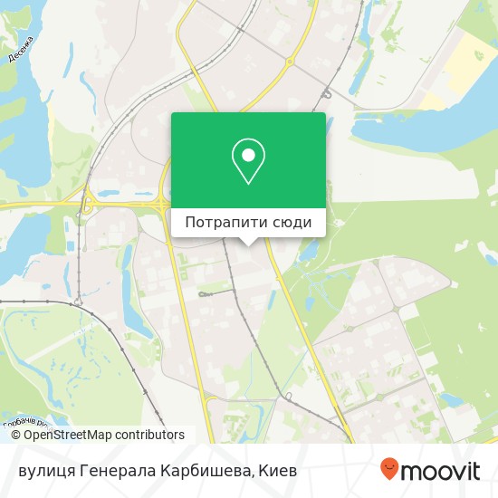 Карта вулиця Генерала Карбишева