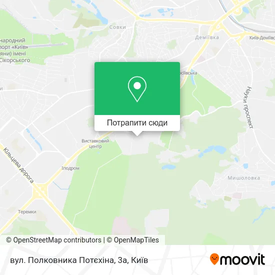 Карта вул. Полковника Потєхіна, 3а