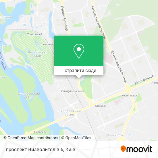 Карта проспект Визволителів 6