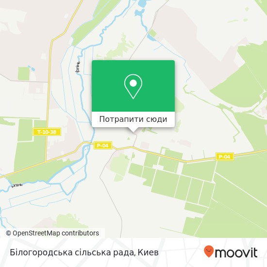 Карта Білогородська сільська рада