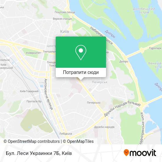 Карта Бул. Леси Украинки 7Б