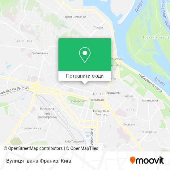 Карта Вулиця Івана Франка