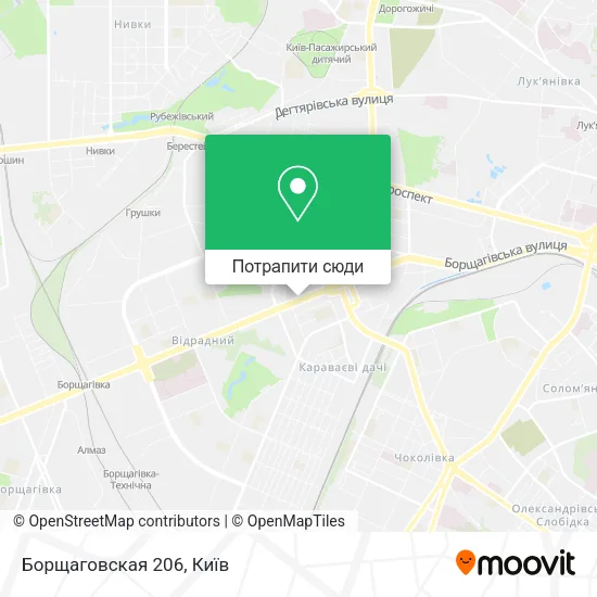 Карта Борщаговская 206