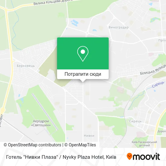 Карта Готель "Нивки Плаза" / Nyvky Plaza Hotel